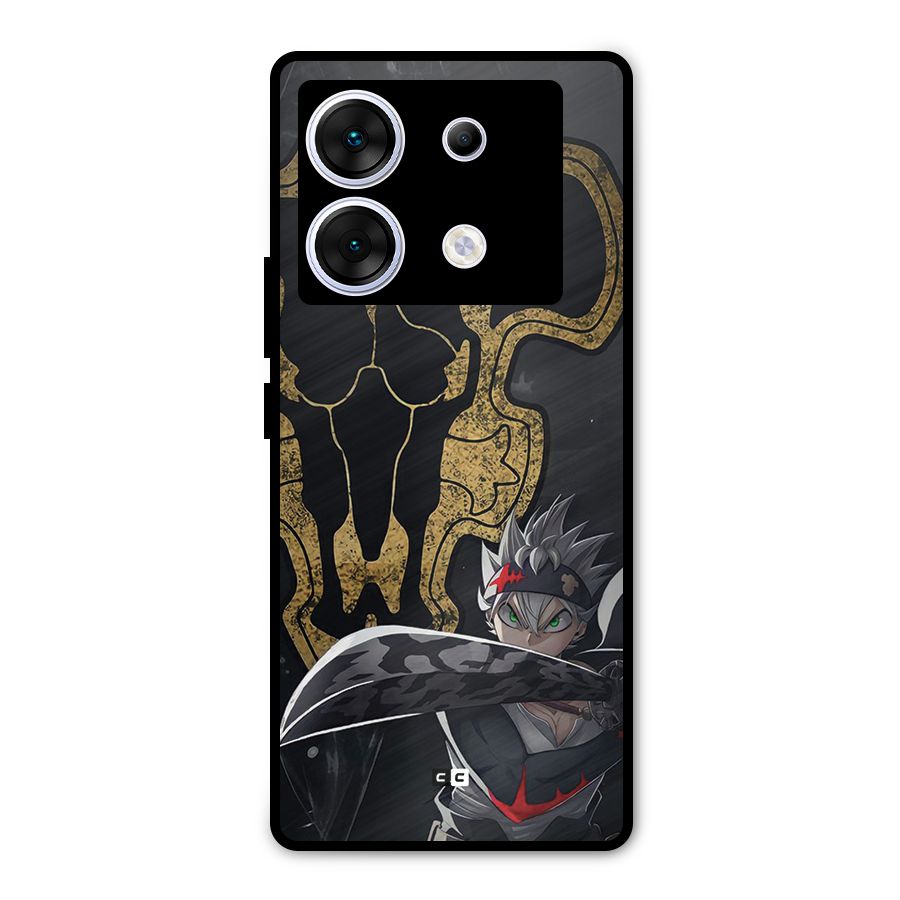 Asta With Black Bulls Metal Back Case for Infinix Zero 30 5G