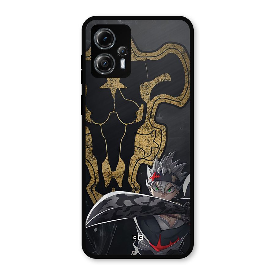 Asta With Black Bulls Metal Back Case for Moto G13
