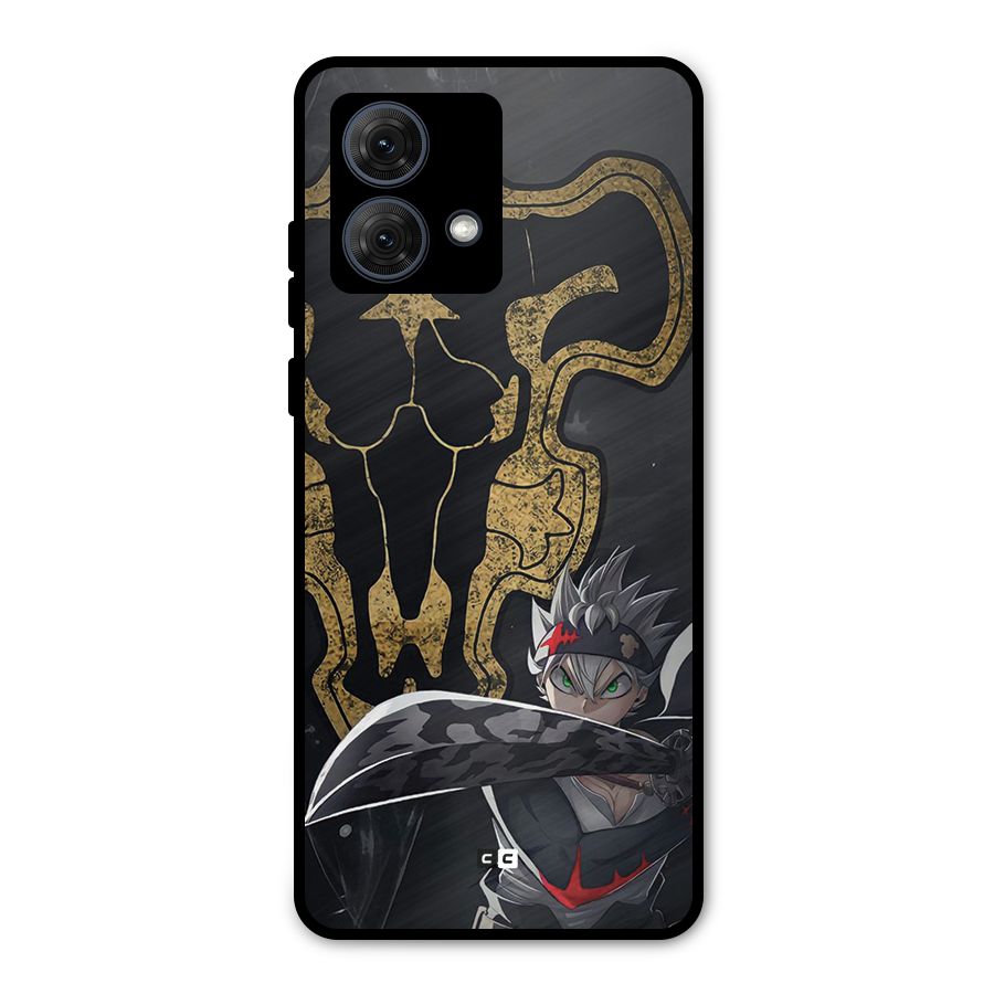 Asta With Black Bulls Metal Back Case for Moto G84