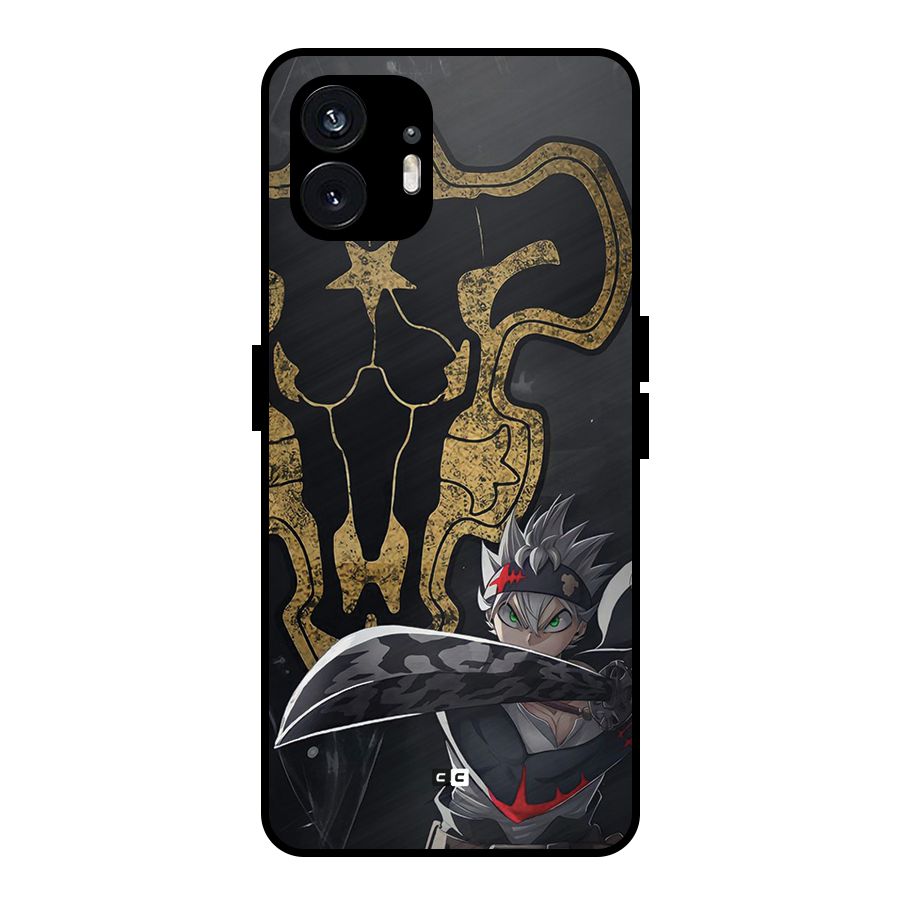 Asta With Black Bulls Metal Back Case for Nothing Phone 2