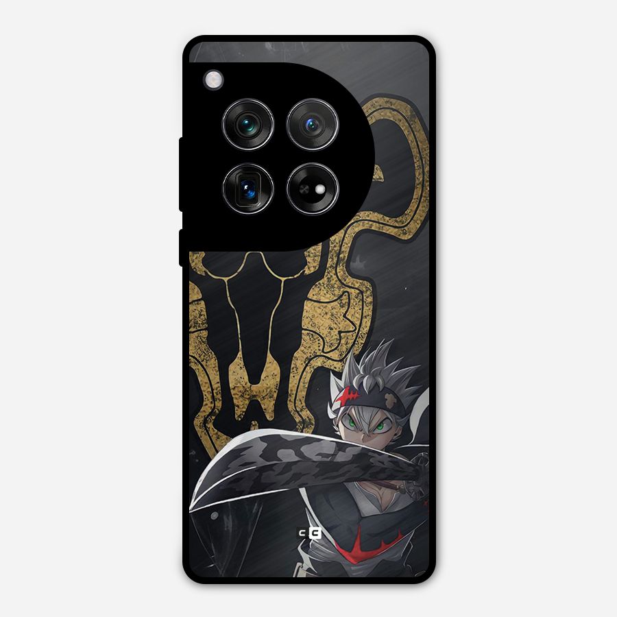 Asta With Black Bulls Metal Back Case for OnePlus 12