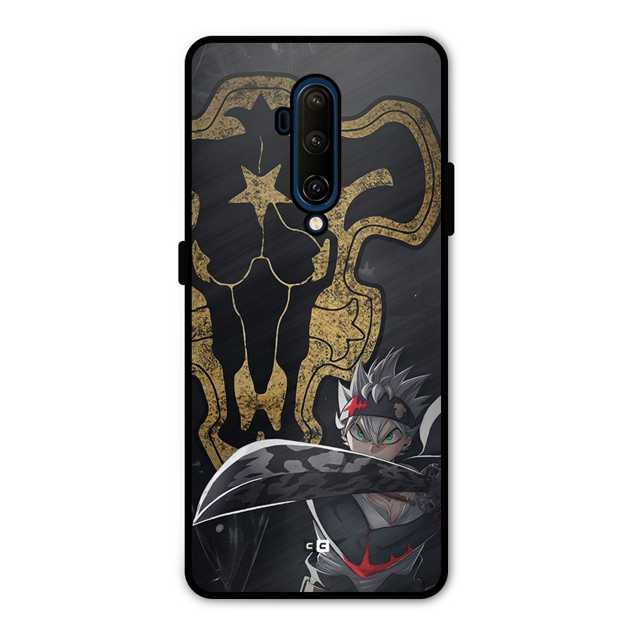 Asta With Black Bulls Metal Back Case for OnePlus 7T Pro