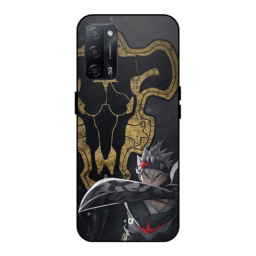 Asta With Black Bulls Metal Back Case for Oppo A53s 5G