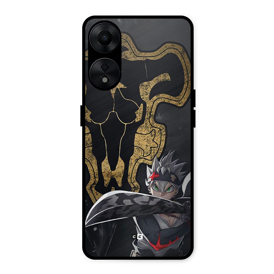 Asta With Black Bulls Metal Back Case for Oppo A78 5G