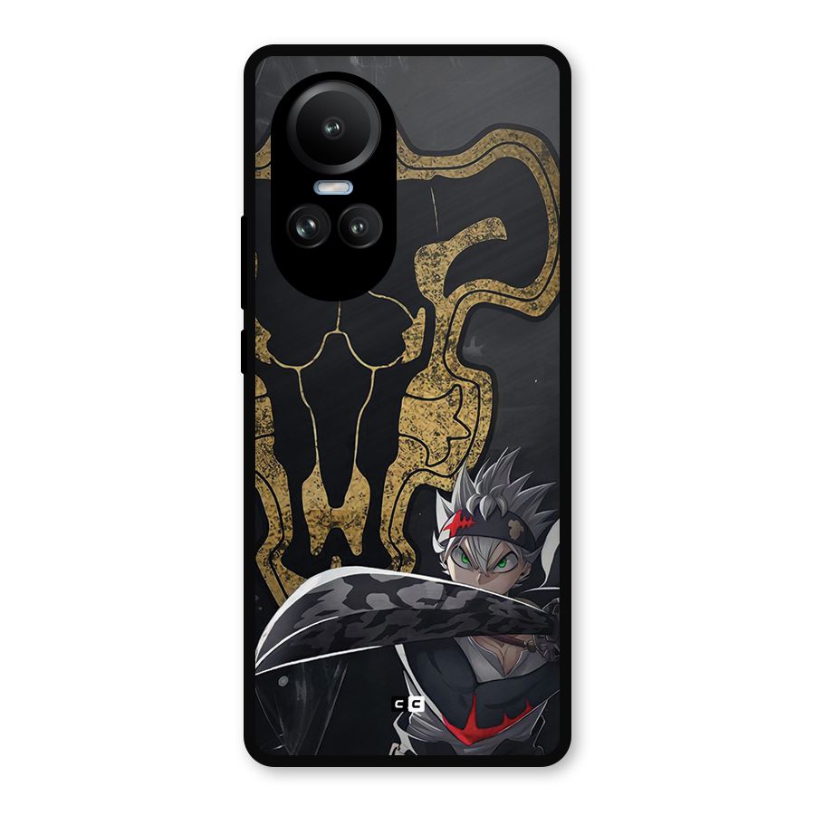 Asta With Black Bulls Metal Back Case for Oppo Reno10 Pro