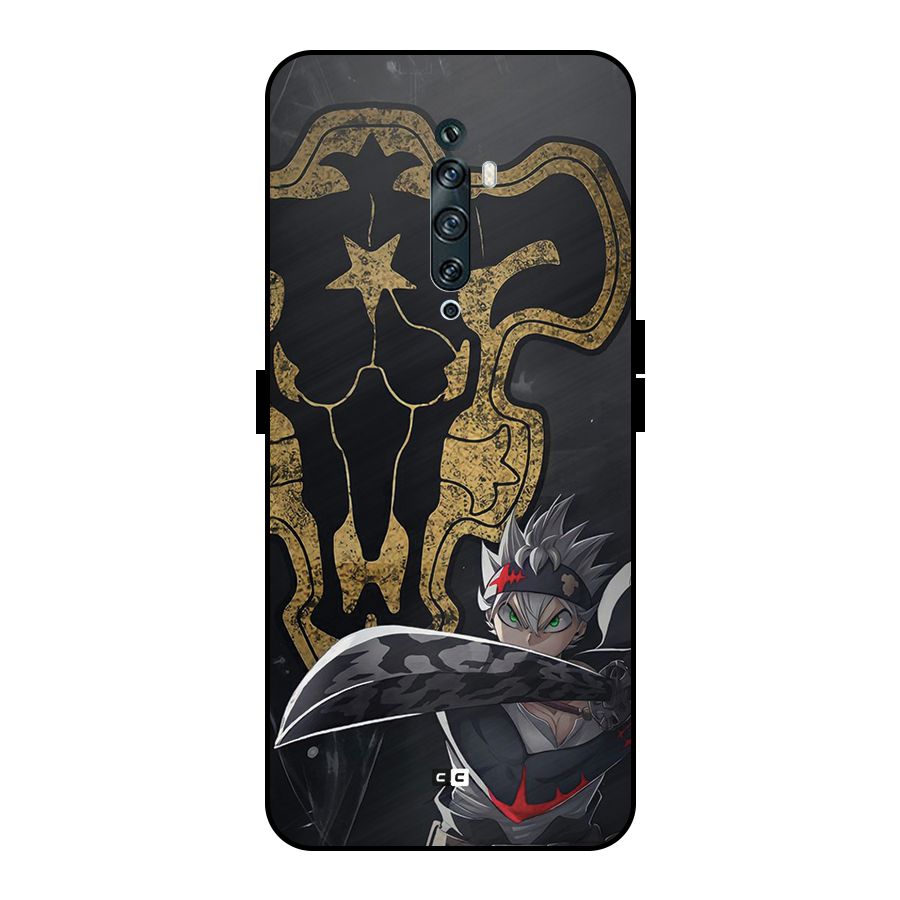 Asta With Black Bulls Metal Back Case for Oppo Reno2 Z