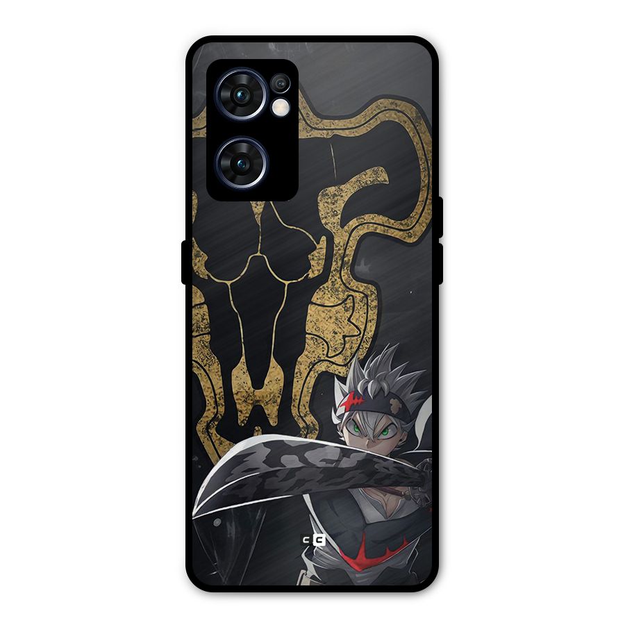 Asta With Black Bulls Metal Back Case for Oppo Reno7 5G