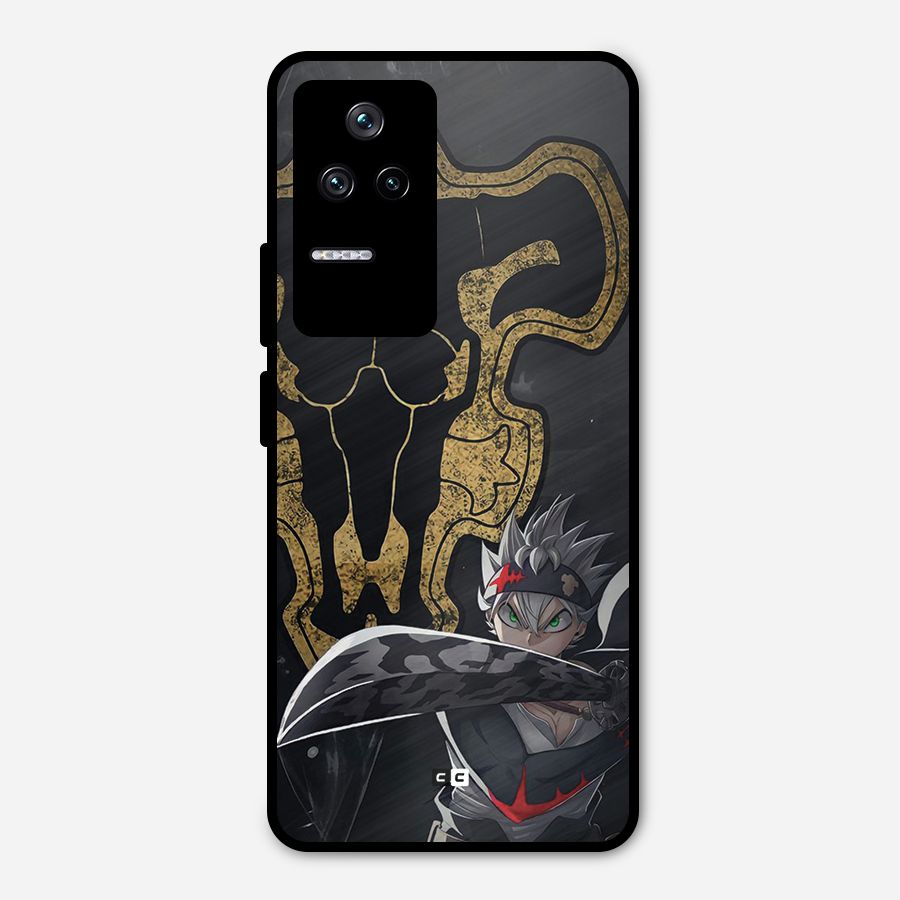 Asta With Black Bulls Metal Back Case for Poco F4 5G