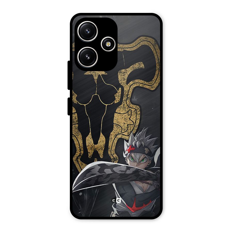 Asta With Black Bulls Metal Back Case for Poco M6 Pro