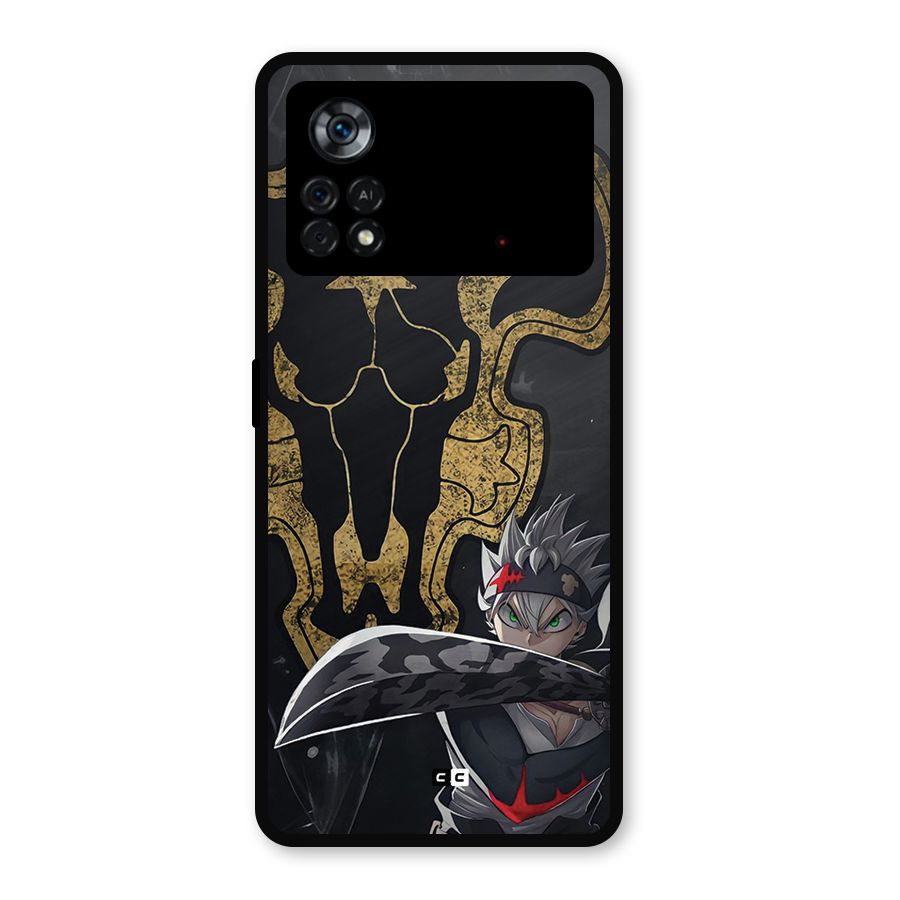 Asta With Black Bulls Metal Back Case for Poco X4 Pro 5G