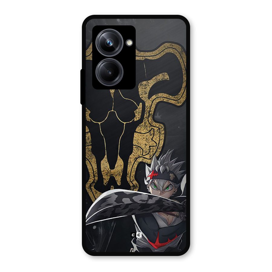 Asta With Black Bulls Metal Back Case for Realme 10 Pro