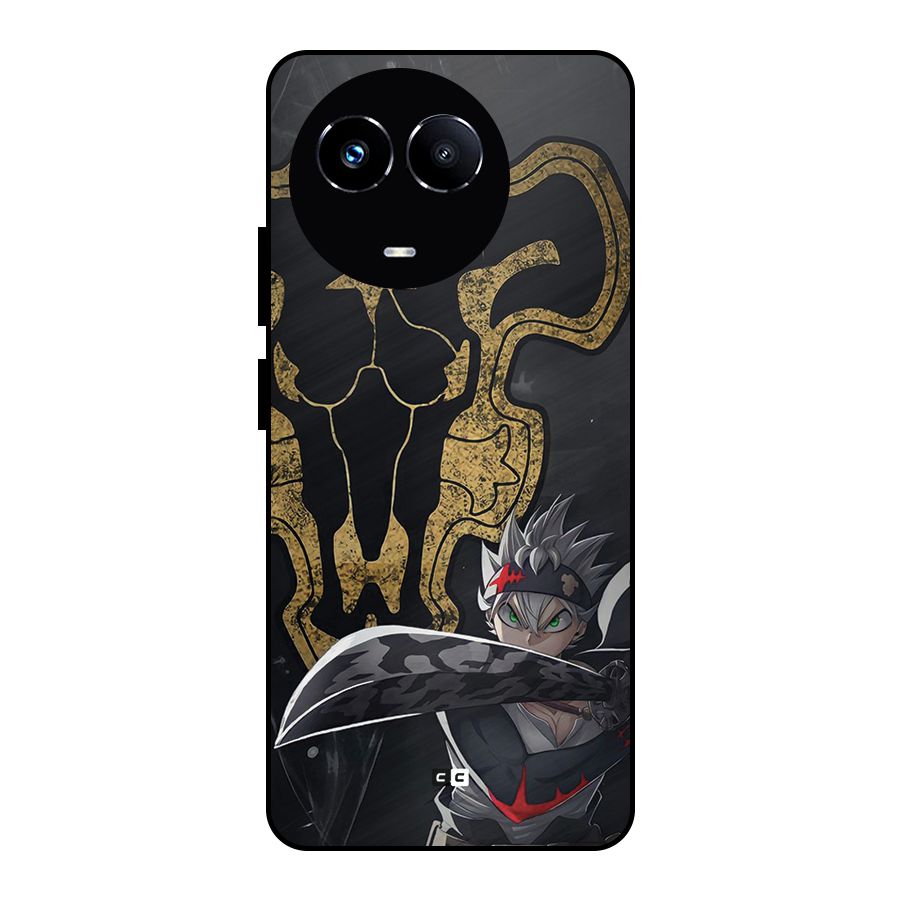 Asta With Black Bulls Metal Back Case for Realme 11 5G