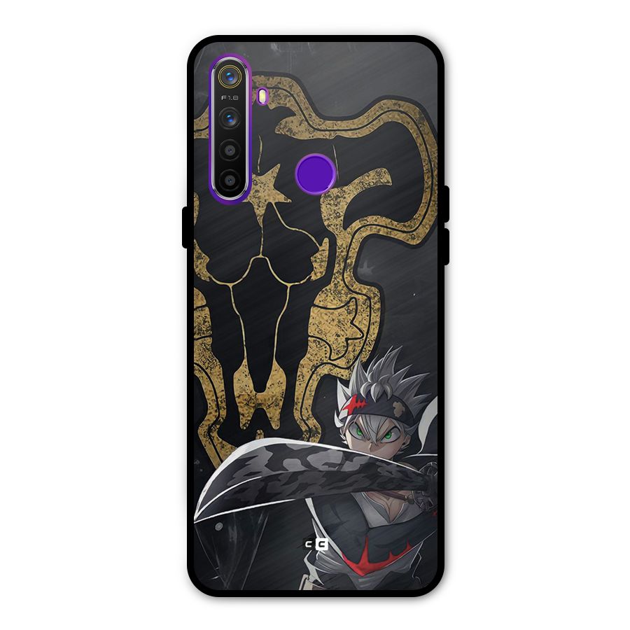 Asta With Black Bulls Metal Back Case for Realme 5