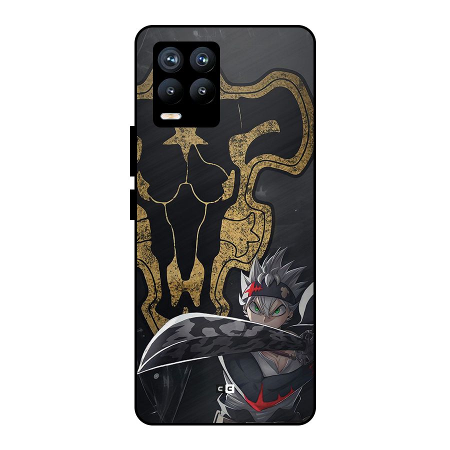 Asta With Black Bulls Metal Back Case for Realme 8