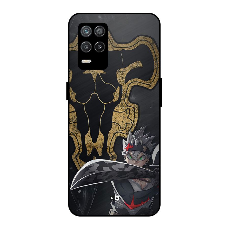 Asta With Black Bulls Metal Back Case for Realme 9 5G