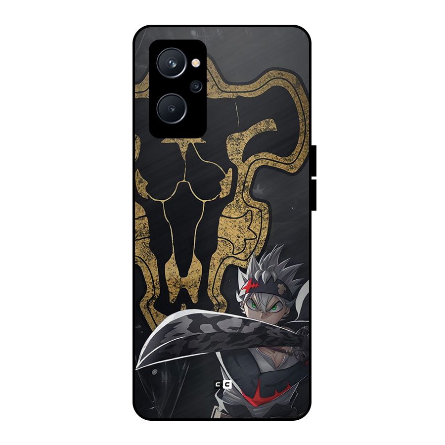 Asta With Black Bulls Metal Back Case for Realme 9i 5G