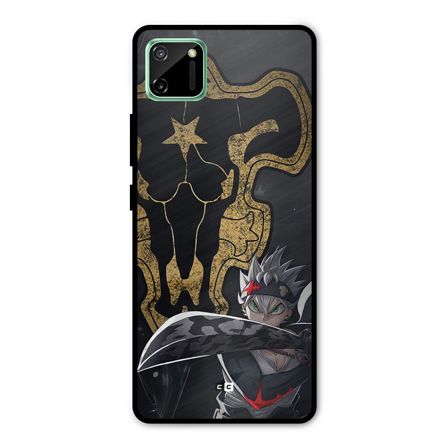 Asta With Black Bulls Metal Back Case for Realme C11