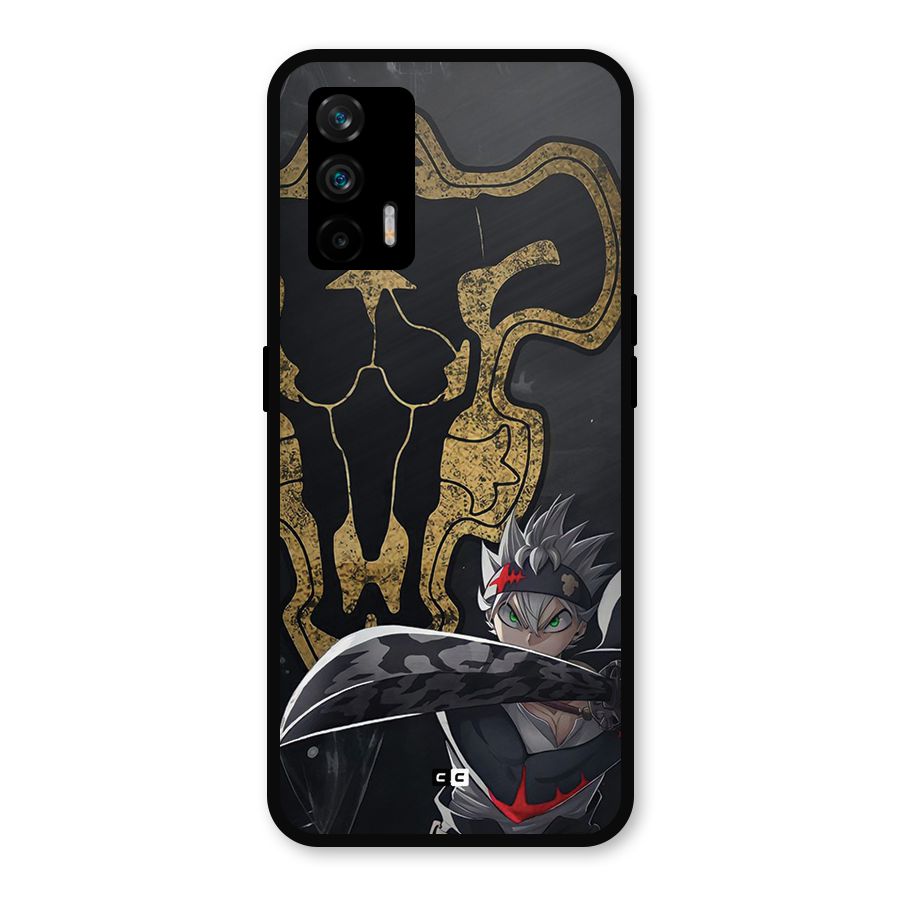 Asta With Black Bulls Metal Back Case for Realme GT 5G
