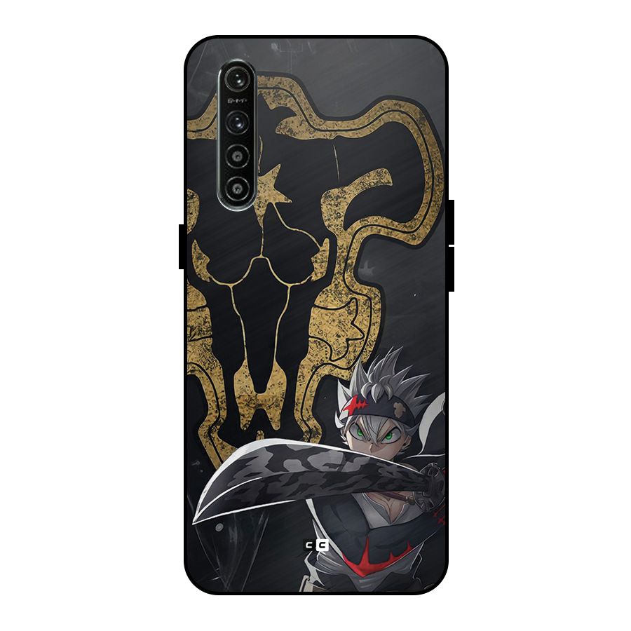 Asta With Black Bulls Metal Back Case for Realme XT