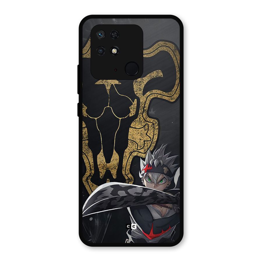 Asta With Black Bulls Metal Back Case for Redmi 10 Power