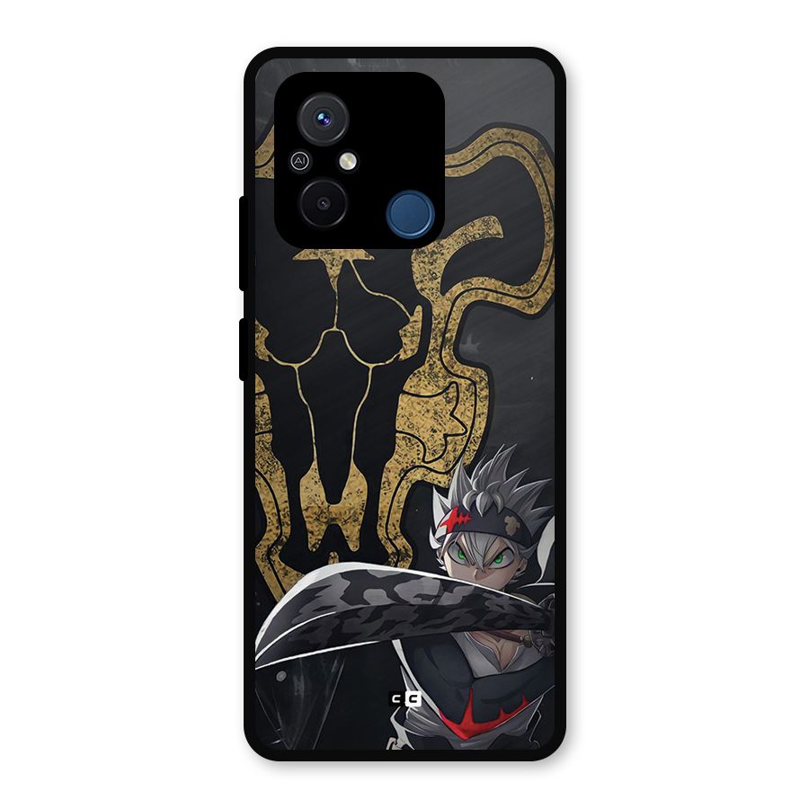 Asta With Black Bulls Metal Back Case for Redmi 12C