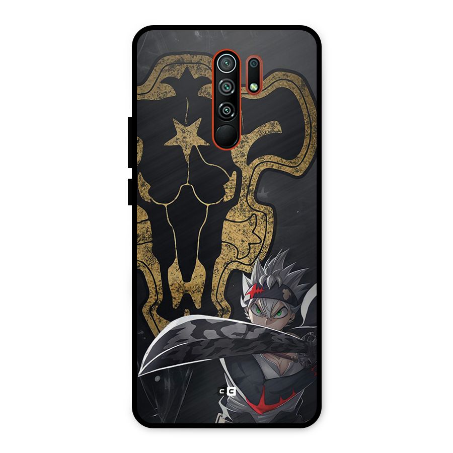 Asta With Black Bulls Metal Back Case for Redmi 9 Prime