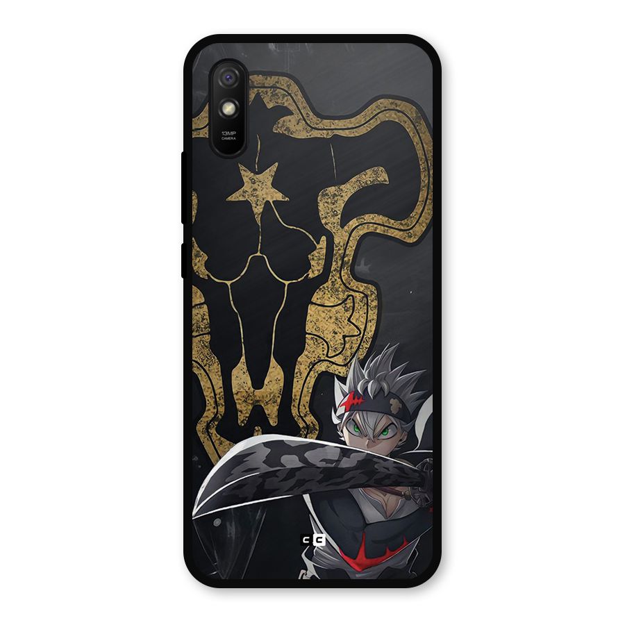 Asta With Black Bulls Metal Back Case for Redmi 9i
