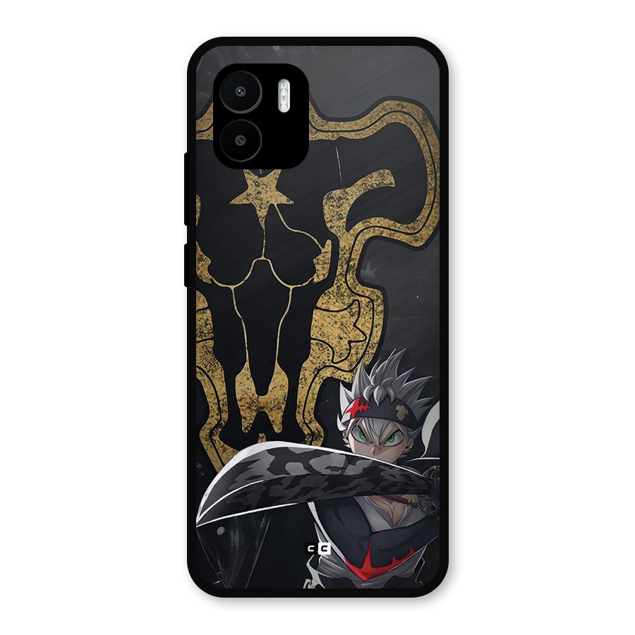 Asta With Black Bulls Metal Back Case for Redmi A1