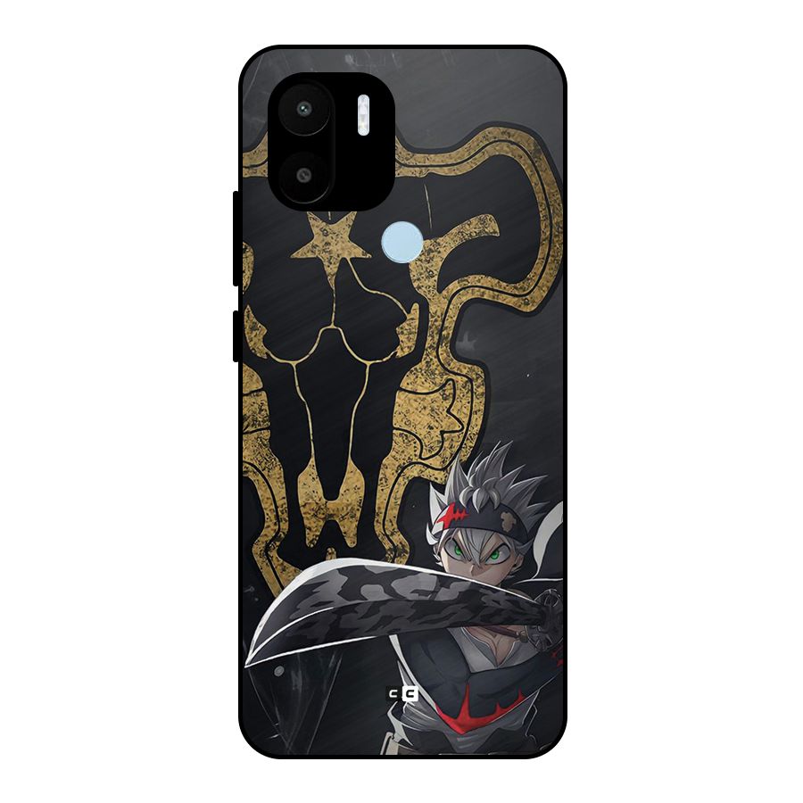 Asta With Black Bulls Metal Back Case for Redmi A2 Plus