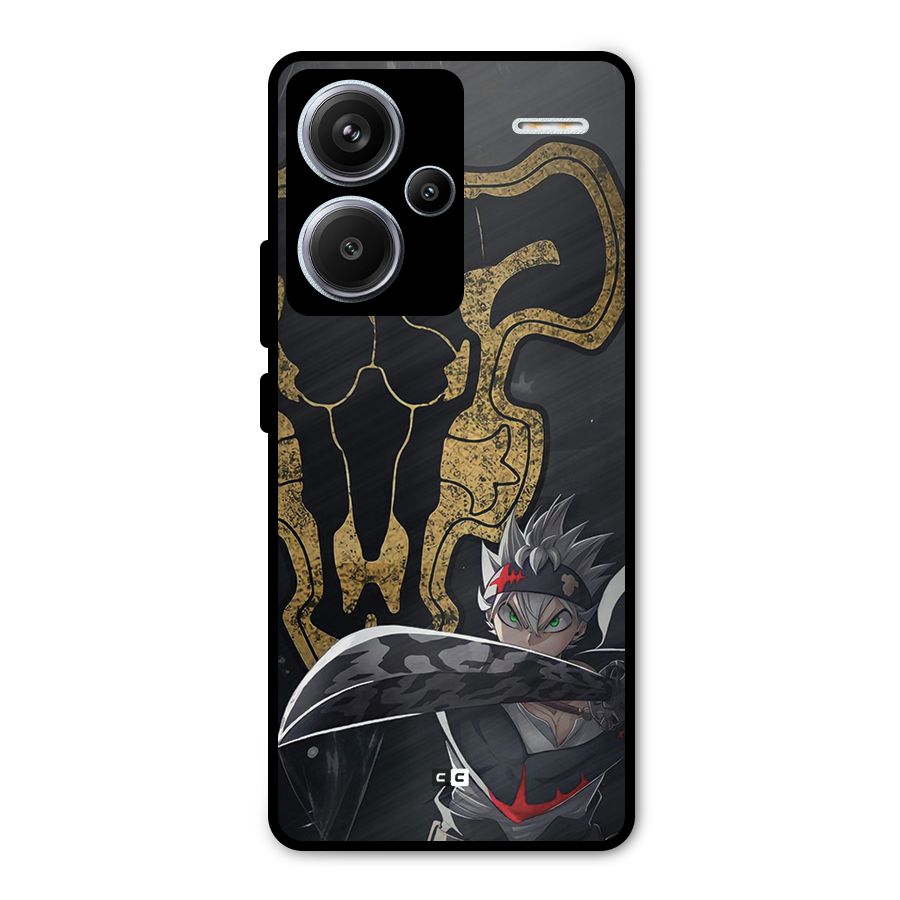 Asta With Black Bulls Metal Back Case for Redmi Note 13 Pro Plus