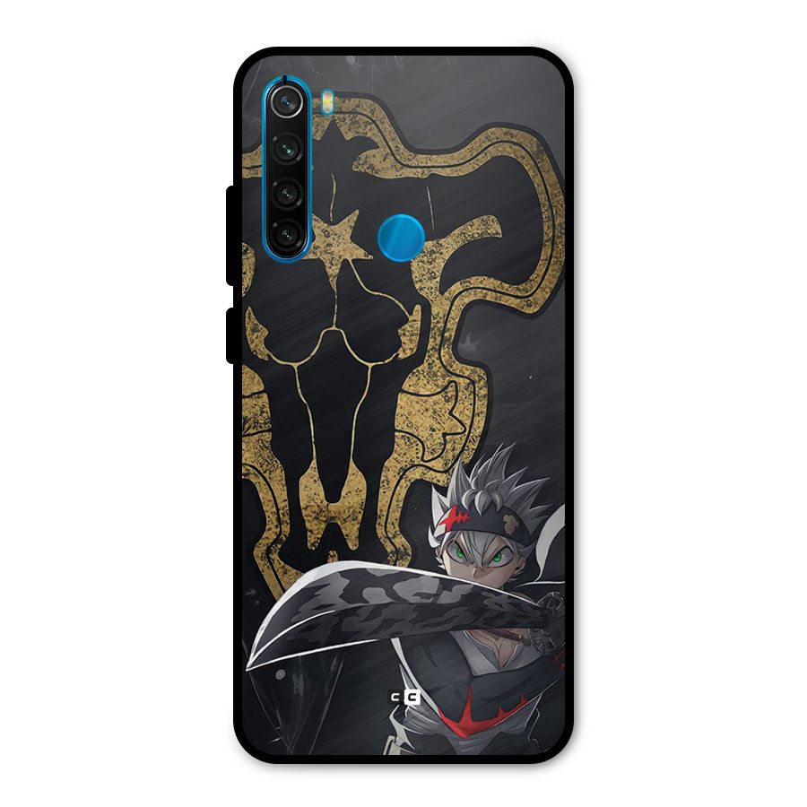 Asta With Black Bulls Metal Back Case for Redmi Note 8