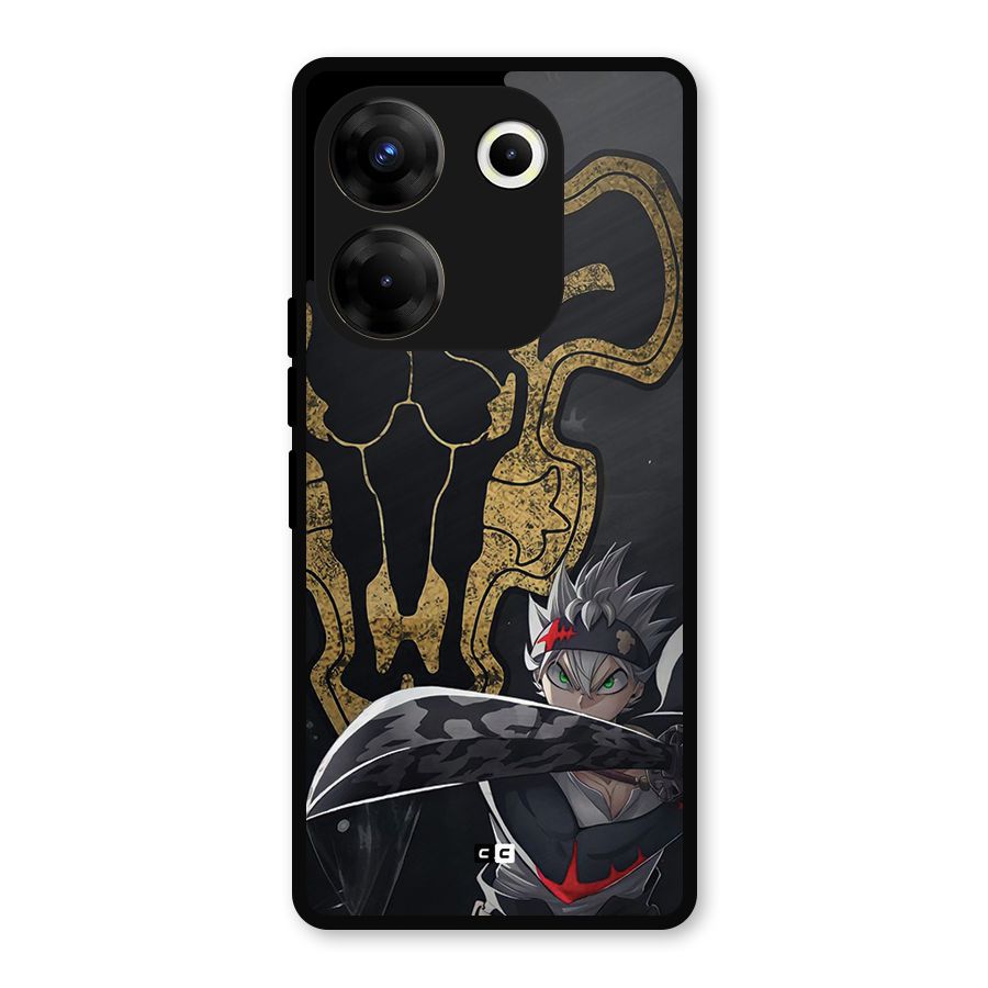 Asta With Black Bulls Metal Back Case for Tecno Camon 20 Pro