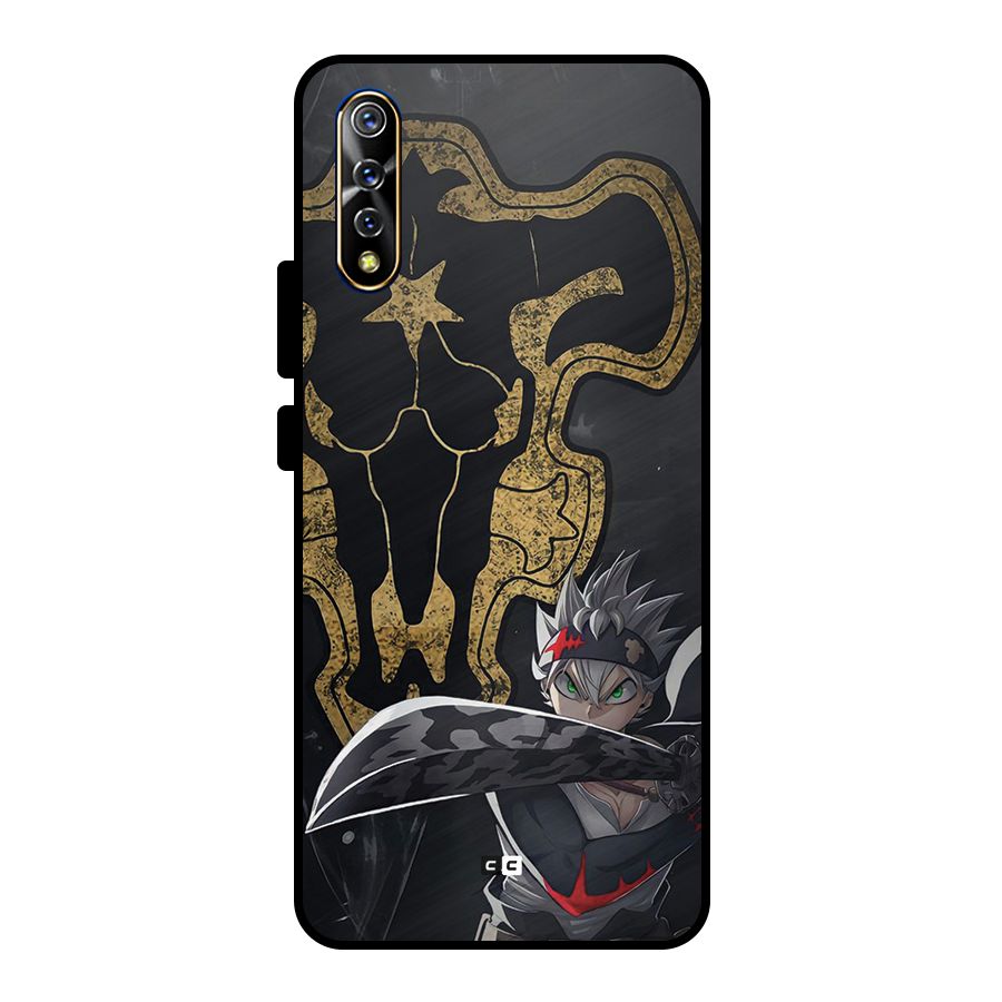 Asta With Black Bulls Metal Back Case for Vivo S1
