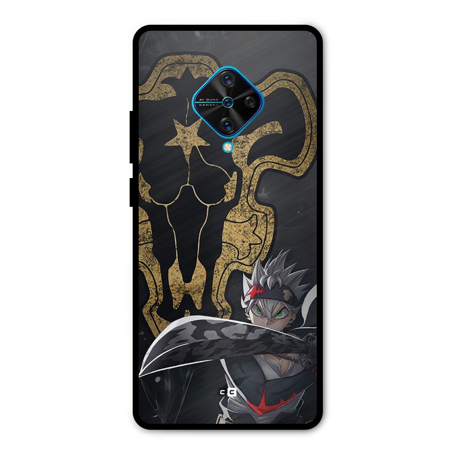 Asta With Black Bulls Metal Back Case for Vivo S1 Pro