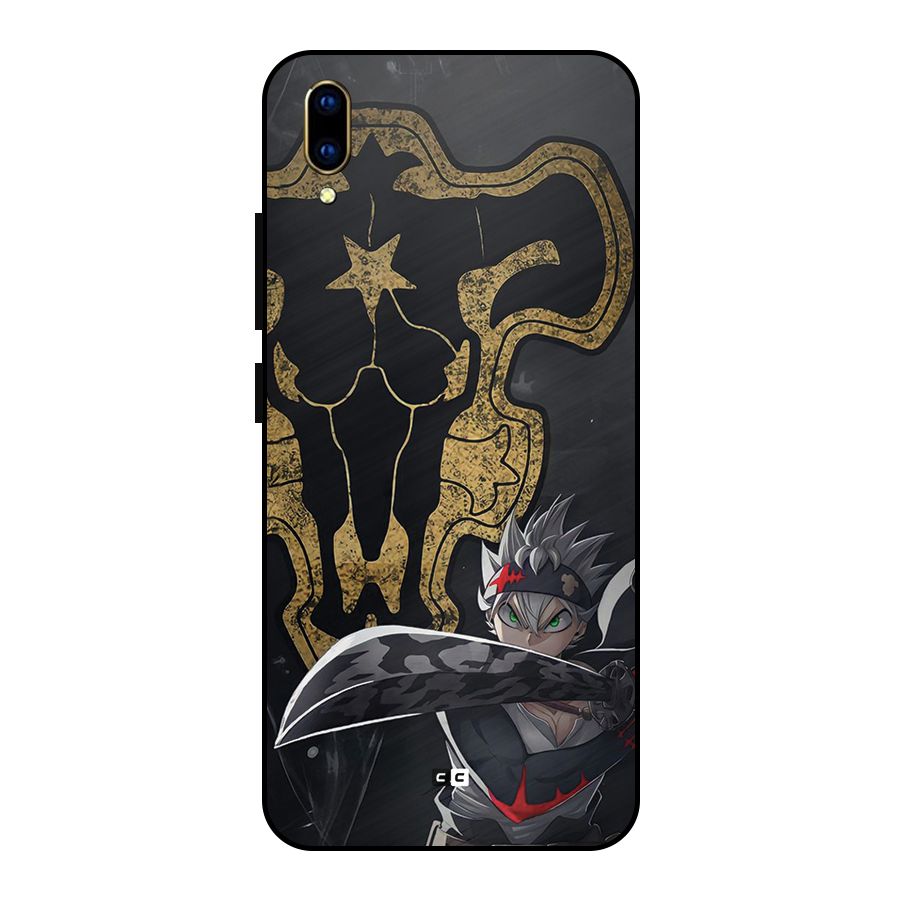 Asta With Black Bulls Metal Back Case for Vivo V11 Pro