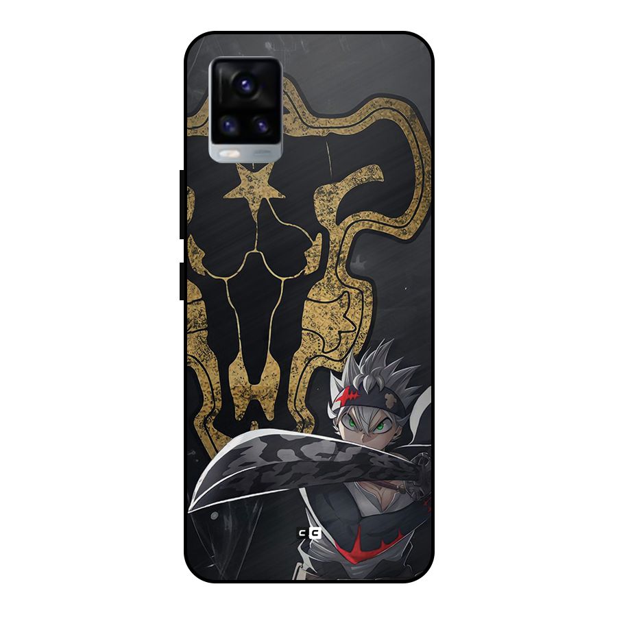 Asta With Black Bulls Metal Back Case for Vivo V20 2021