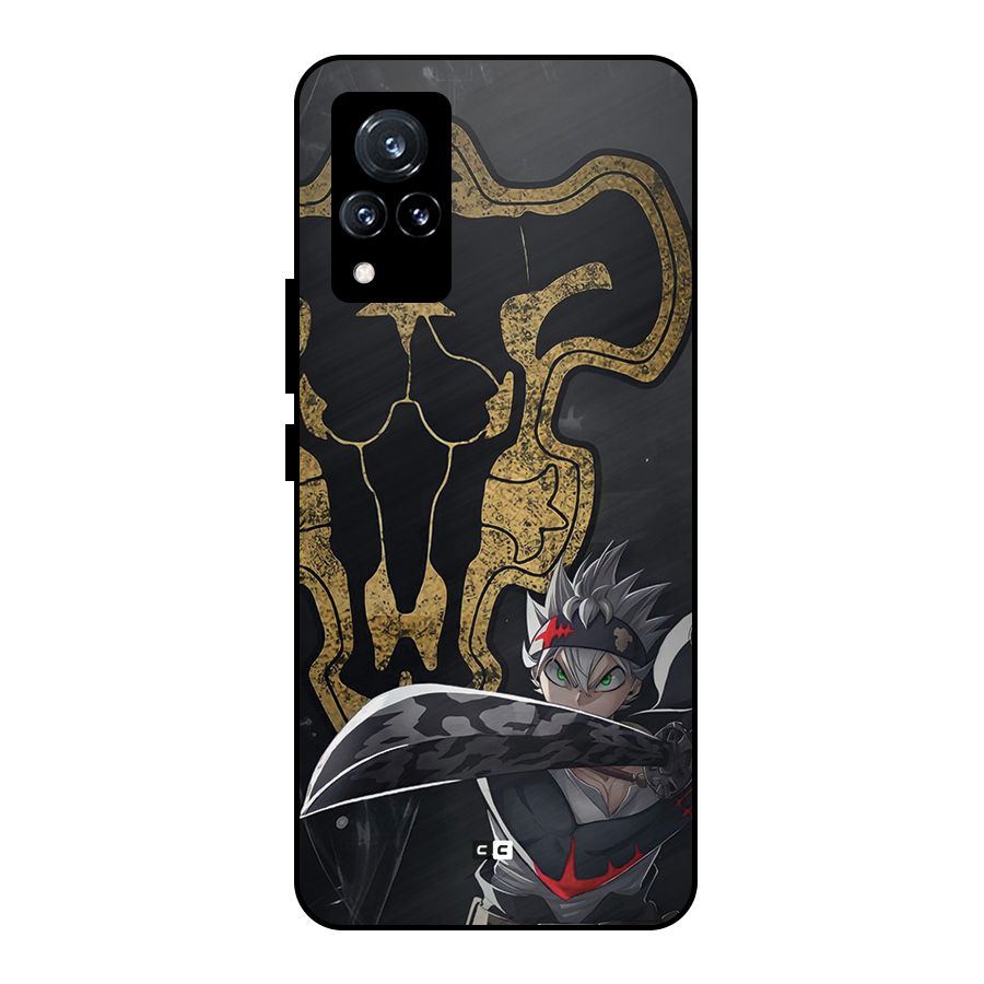 Asta With Black Bulls Metal Back Case for Vivo V21 5G