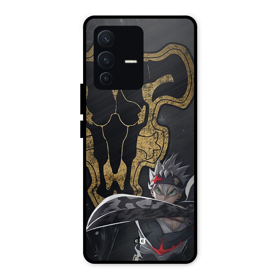 Asta With Black Bulls Metal Back Case for Vivo V23 5G