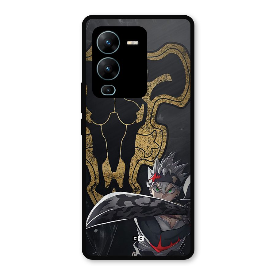 Asta With Black Bulls Metal Back Case for Vivo V25 Pro