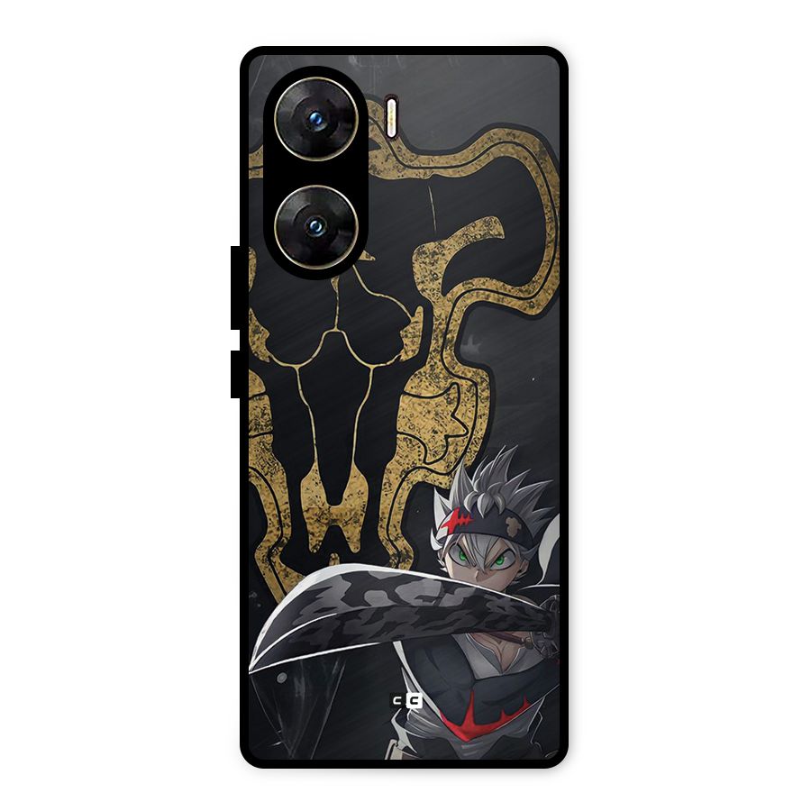 Asta With Black Bulls Metal Back Case for Vivo V29e