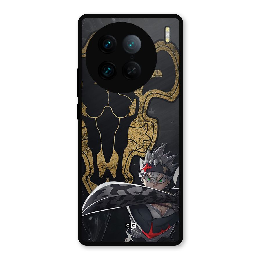Asta With Black Bulls Metal Back Case for Vivo X90 Pro