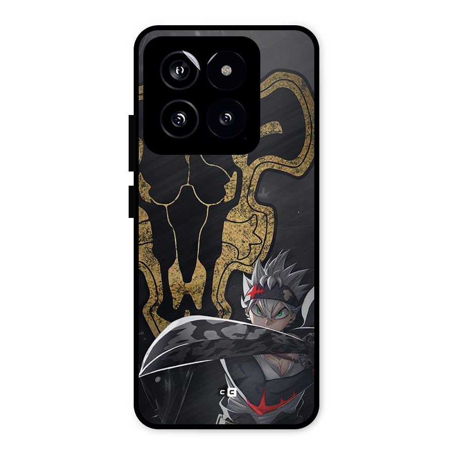 Asta With Black Bulls Metal Back Case for Xiaomi 14