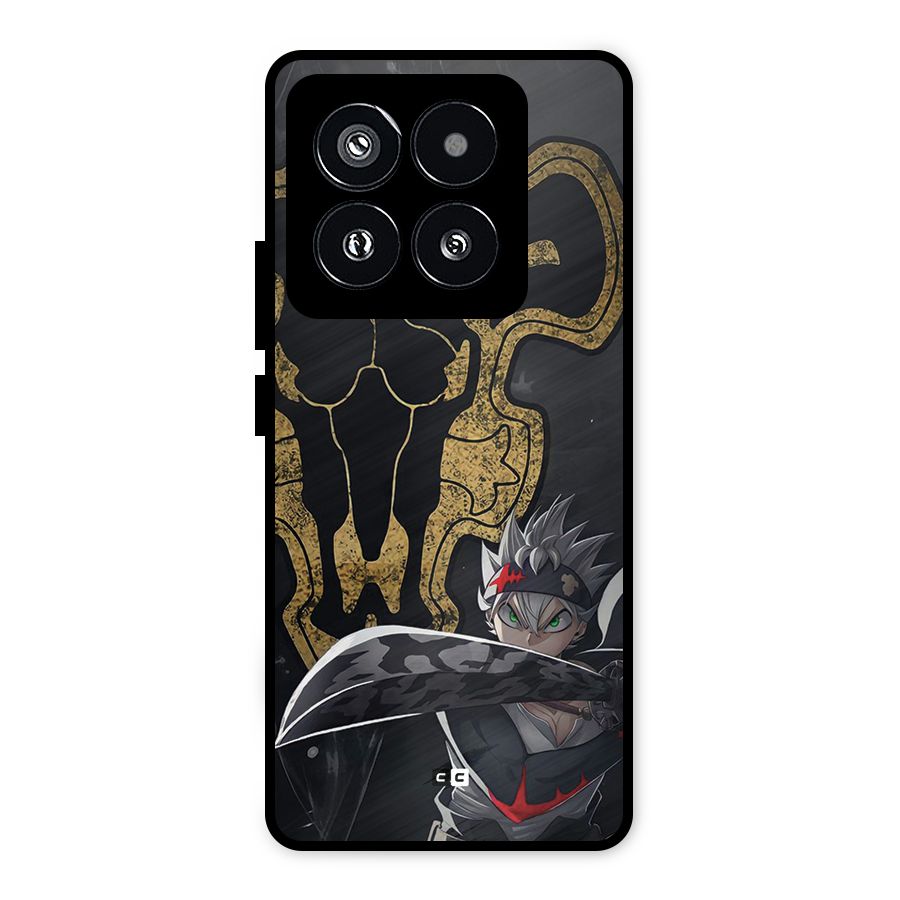 Asta With Black Bulls Metal Back Case for Xiaomi 14 Pro