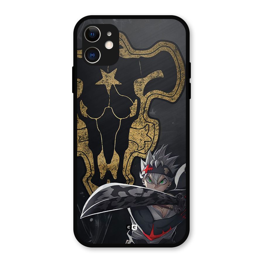 Asta With Black Bulls Metal Back Case for iPhone 11