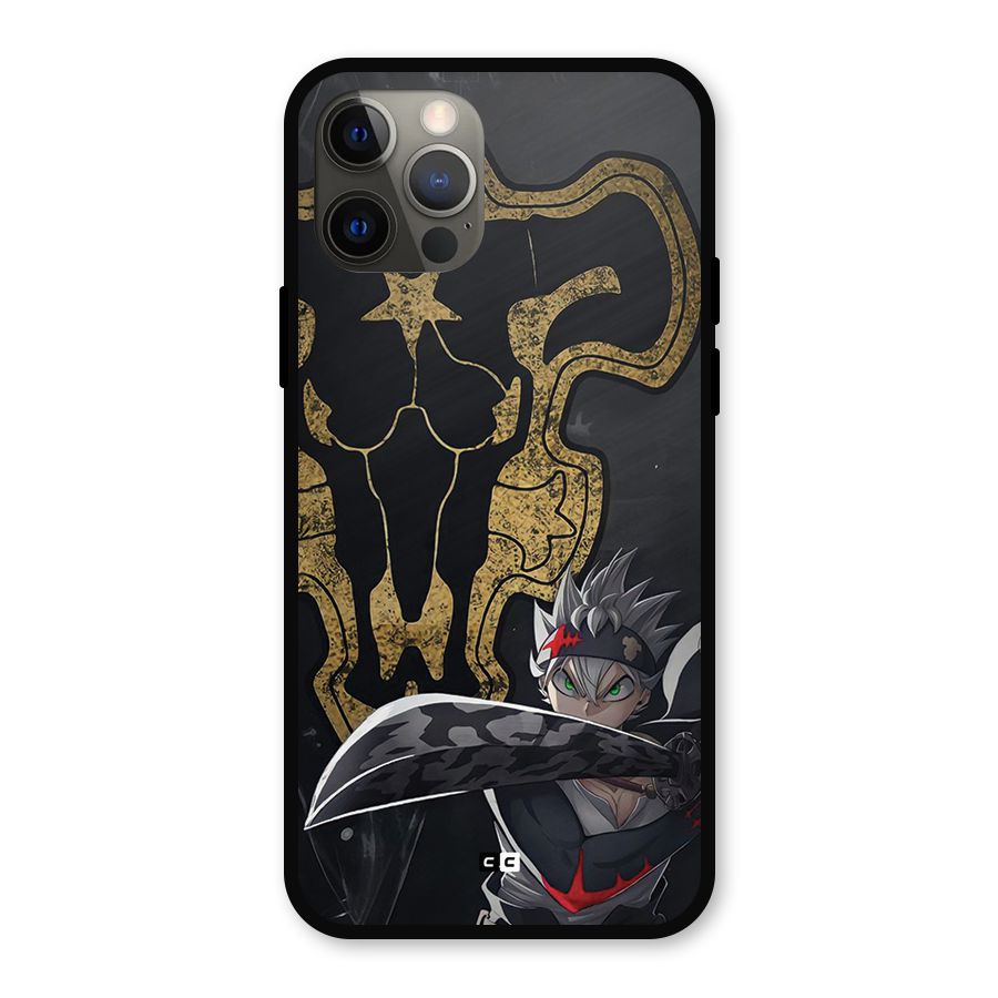 Asta With Black Bulls Metal Back Case for iPhone 12 Pro