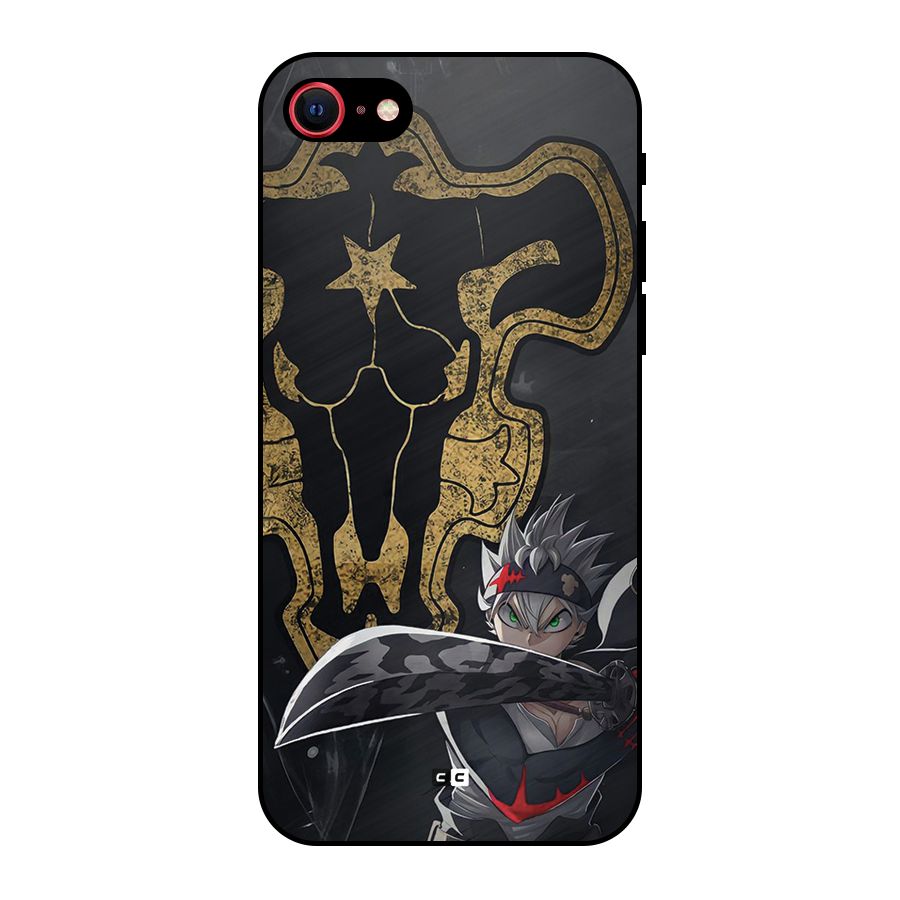 Asta With Black Bulls Metal Back Case for iPhone SE 2020