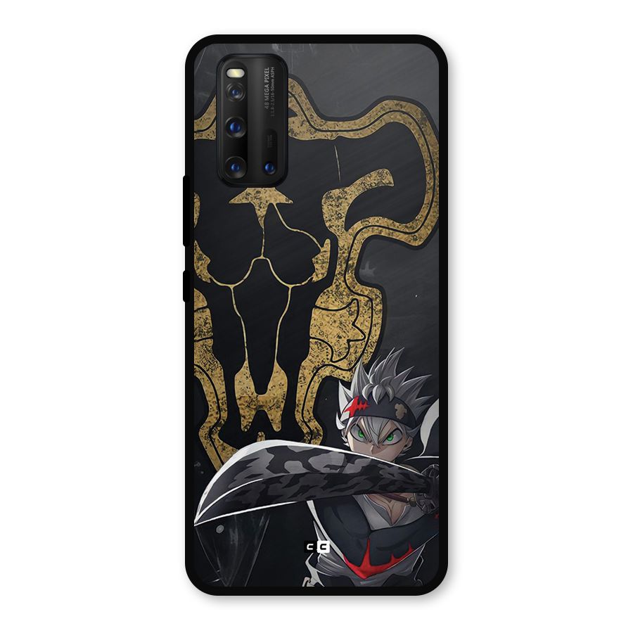 Asta With Black Bulls Metal Back Case for iQOO 3
