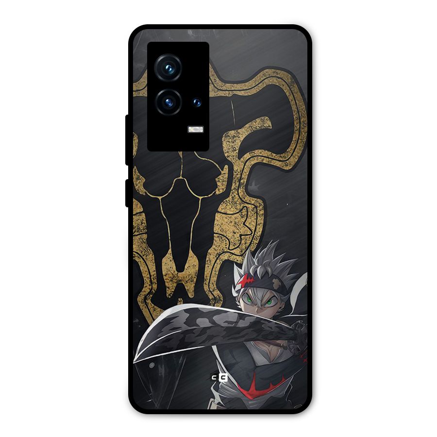 Asta With Black Bulls Metal Back Case for iQOO 9 5G