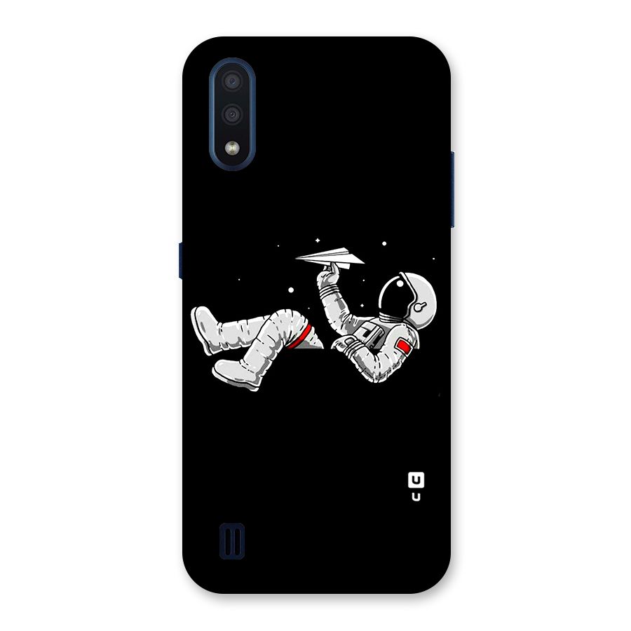 Astronaut Aeroplane Back Case for Galaxy M01