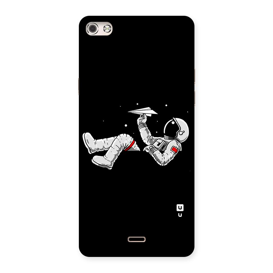 Astronaut Aeroplane Back Case for Micromax Canvas Silver 5